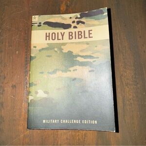 Holy Bible Military Edition Challenge Camo Compact Pocket American Bible Society
